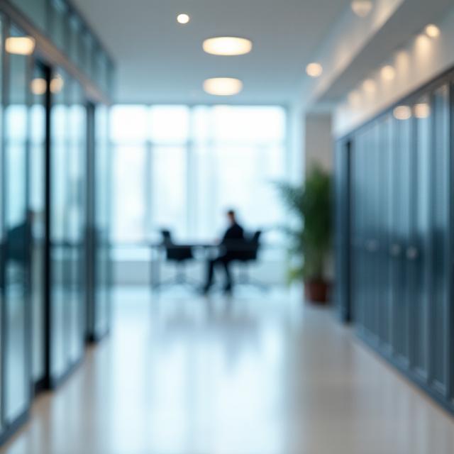 Secure server room and modern office workspace